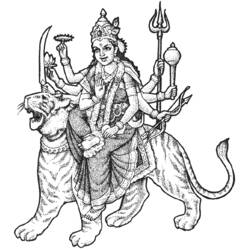 Раскраска: Индуистская мифология (Боги и богини) #109436 - Бесплатные раскраски для печати