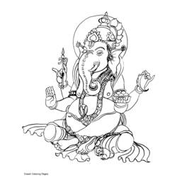 Раскраска: Индуистская мифология (Боги и богини) #109437 - Раскраски для печати