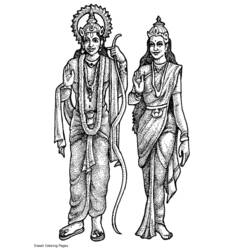 Раскраска: Индуистская мифология (Боги и богини) #109461 - Бесплатные раскраски для печати