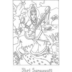 Раскраска: Индуистская мифология (Боги и богини) #109551 - Бесплатные раскраски для печати