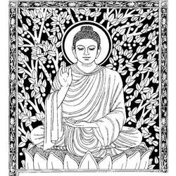 Раскраска: Мифология индуизма: Будда (Боги и богини) #89504 - Раскраски для печати