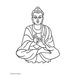 Раскраска: Мифология индуизма: Будда (Боги и богини) #89506 - Раскраски для печати