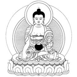 Раскраска: Мифология индуизма: Будда (Боги и богини) #89512 - Раскраски для печати