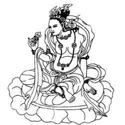 Раскраска: Мифология индуизма: Будда (Боги и богини) #89513 - Раскраски для печати