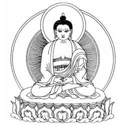 Раскраска: Мифология индуизма: Будда (Боги и богини) #89525 - Раскраски для печати