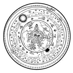 Раскраска: Мифология индуизма: Будда (Боги и богини) #89539 - Раскраски для печати