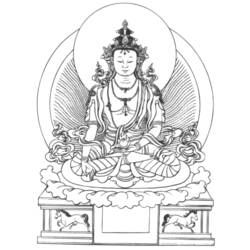 Раскраска: Мифология индуизма: Будда (Боги и богини) #89541 - Раскраски для печати
