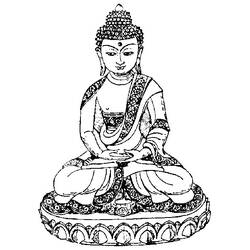 Раскраска: Мифология индуизма: Будда (Боги и богини) #89549 - Раскраски для печати