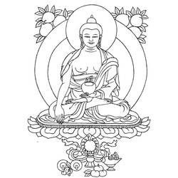 Раскраска: Мифология индуизма: Будда (Боги и богини) #89551 - Раскраски для печати