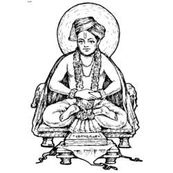 Раскраска: Мифология индуизма: Будда (Боги и богини) #89554 - Раскраски для печати