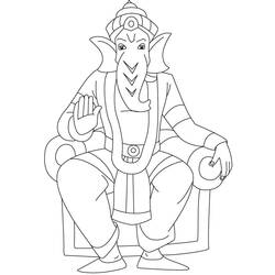 Раскраска: Индуистская мифология: Ганеш (Боги и богини) #96868 - Раскраски для печати