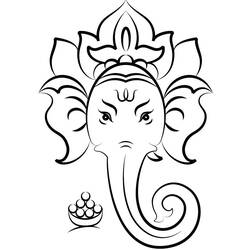 Раскраска: Индуистская мифология: Ганеш (Боги и богини) #96874 - Раскраски для печати