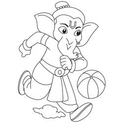 Раскраска: Индуистская мифология: Ганеш (Боги и богини) #96913 - Раскраски для печати