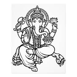 Раскраски: Индуистская мифология: Ганеш - Раскраски для печати