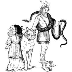 Раскраска: Скандинавская мифология (Боги и богини) #110420 - Бесплатные раскраски для печати