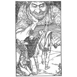 Раскраска: Скандинавская мифология (Боги и богини) #110447 - Раскраски для печати