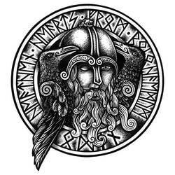 Раскраска: Скандинавская мифология (Боги и богини) #110503 - Раскраски для печати