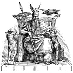 Раскраска: Скандинавская мифология (Боги и богини) #110518 - Раскраски для печати