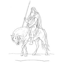 Раскраска: Скандинавская мифология (Боги и богини) #110543 - Раскраски для печати