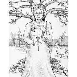 Раскраска: Скандинавская мифология (Боги и богини) #110564 - Бесплатные раскраски для печати