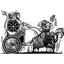 Раскраска: Скандинавская мифология (Боги и богини) #110591 - Бесплатные раскраски для печати