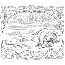 Раскраска: Скандинавская мифология (Боги и богини) #110625 - Бесплатные раскраски для печати