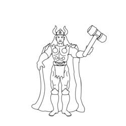 Раскраска: Скандинавская мифология (Боги и богини) #110706 - Бесплатные раскраски для печати