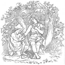 Раскраска: Скандинавская мифология (Боги и богини) #110829 - Бесплатные раскраски для печати