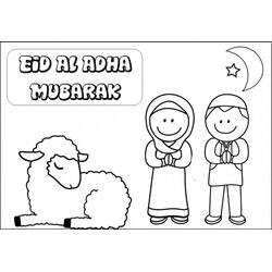 Раскраски: Eid Mubarak - Бесплатные раскраски для печати