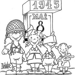 Раскраски: День Победы, 8 мая 1945 - Бесплатные раскраски для печати