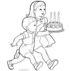 Раскраска: день рождения (Праздники и особые случаи) #57233 - Бесплатные раскраски для печати