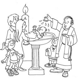 Раскраска: крещение (Праздники и особые случаи) #57455 - Раскраски для печати