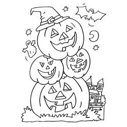 Раскраска: Хэллоуин (Праздники и особые случаи) #55145 - Раскраски для печати