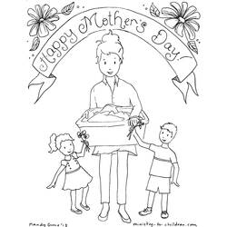 Раскраска: День матери (Праздники и особые случаи) #129960 - Бесплатные раскраски для печати