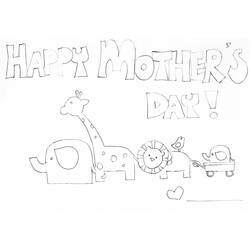 Раскраска: День матери (Праздники и особые случаи) #129987 - Бесплатные раскраски для печати