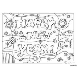Раскраска: Новый год (Праздники и особые случаи) #60792 - Раскраски для печати