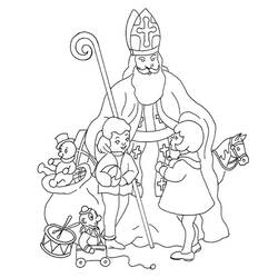 Раскраска: Святой николай (Праздники и особые случаи) #59080 - Раскраски для печати