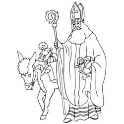 Раскраска: Святой николай (Праздники и особые случаи) #59101 - Раскраски для печати