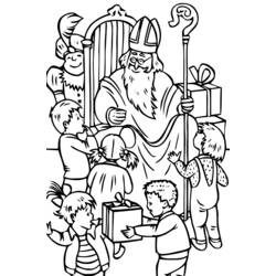 Раскраска: Святой николай (Праздники и особые случаи) #59107 - Раскраски для печати
