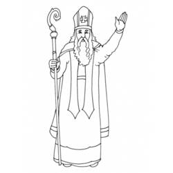 Раскраска: Святой николай (Праздники и особые случаи) #59127 - Раскраски для печати