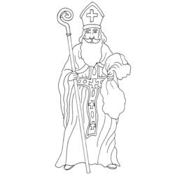 Раскраска: Святой николай (Праздники и особые случаи) #59144 - Бесплатные раскраски для печати