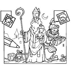 Раскраска: Святой николай (Праздники и особые случаи) #59156 - Раскраски для печати