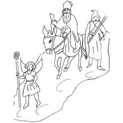 Раскраска: Святой николай (Праздники и особые случаи) #59158 - Раскраски для печати