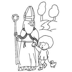 Раскраска: Святой николай (Праздники и особые случаи) #59192 - Бесплатные раскраски для печати