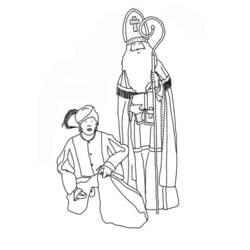 Раскраска: Святой николай (Праздники и особые случаи) #59270 - Бесплатные раскраски для печати