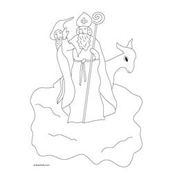 Раскраска: Святой николай (Праздники и особые случаи) #59286 - Бесплатные раскраски для печати