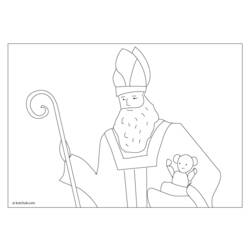 Раскраска: Святой николай (Праздники и особые случаи) #59315 - Бесплатные раскраски для печати