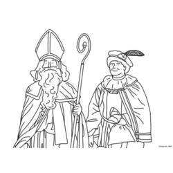 Раскраска: Святой николай (Праздники и особые случаи) #59343 - Бесплатные раскраски для печати