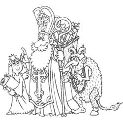 Раскраска: Святой николай (Праздники и особые случаи) #59351 - Бесплатные раскраски для печати