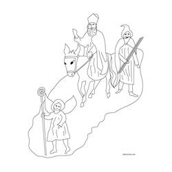 Раскраска: Святой николай (Праздники и особые случаи) #59357 - Бесплатные раскраски для печати